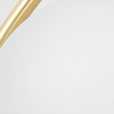 Modern Luxury Brass Ring Frame Glass 1-Light Wall Sconce Lamp For Bedroom
