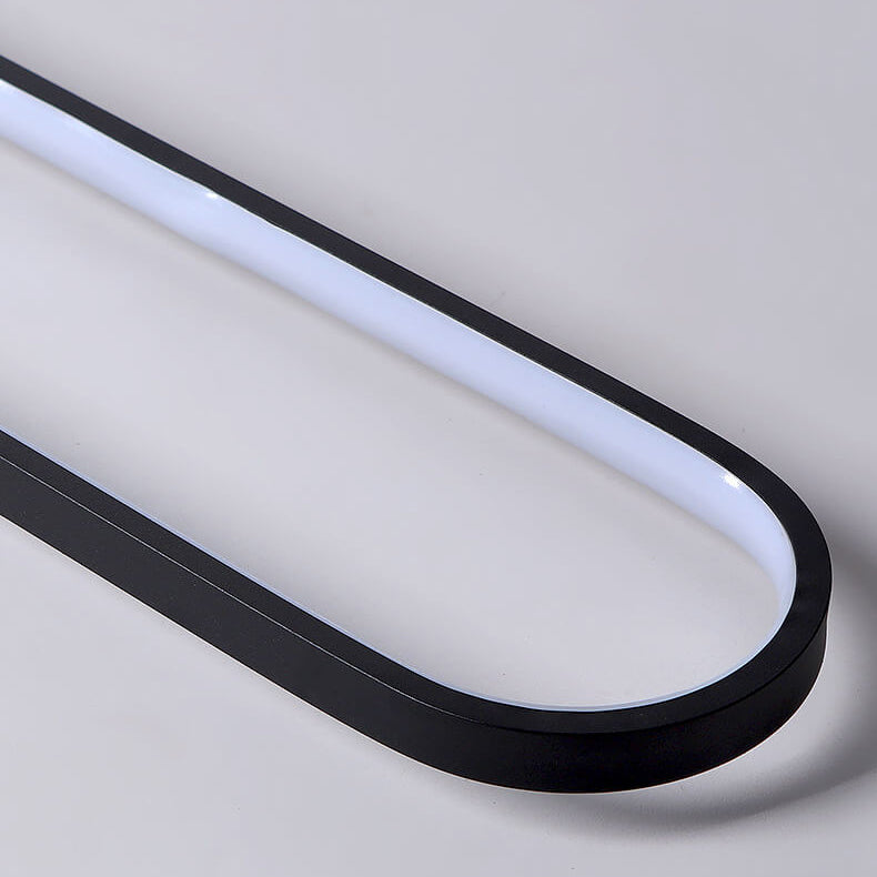 Minimalistische LED-Einbauleuchte mit langem Stab und doppeltem Kreis im dekorativen Design 