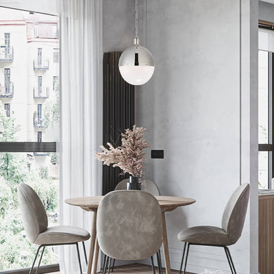 Nordic Minimalist Brass Glass Ball 1-Light Pendant Light