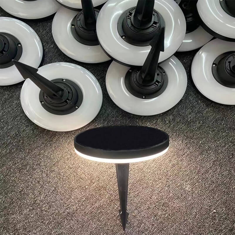 Modern Simplicity Disc Aluminum LED Ground Plug Outdoor Lights For Garden