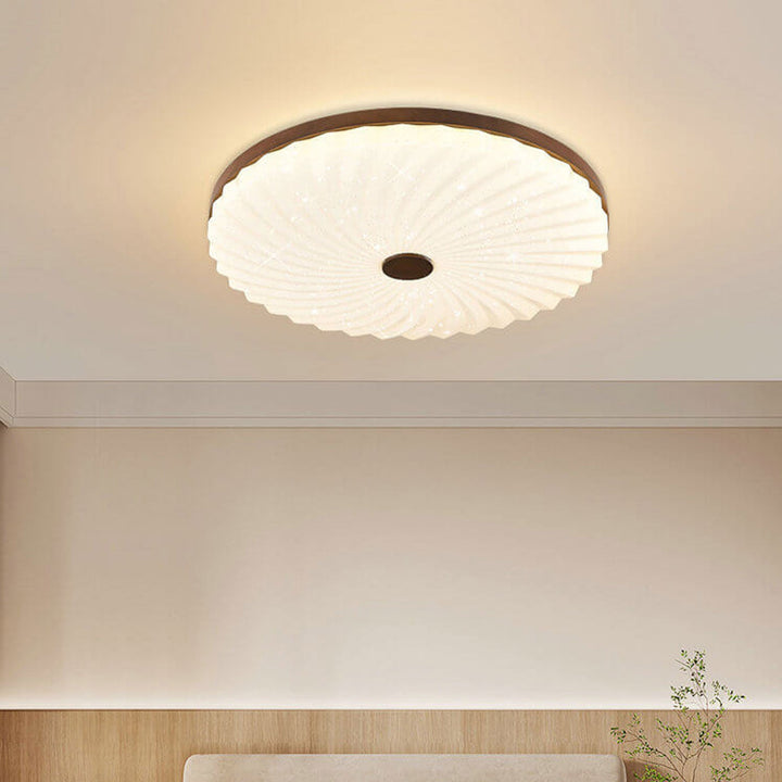 Chinesische Log Simple Runde LED-Deckenleuchte 