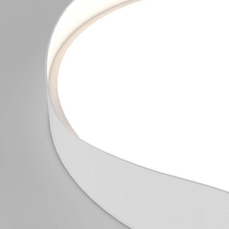Nordic Minimalist Round Curve Border LED Flush Mount Ceiling Light