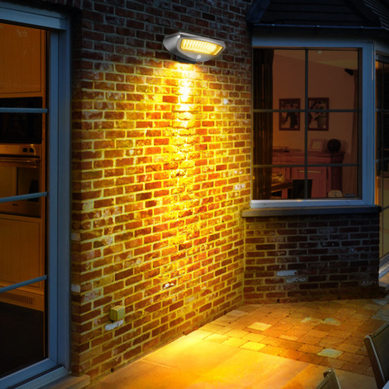 Solar Outdoor Simple Trapezoid Body Sensor Waterproof LED Wall Sconce Lamp