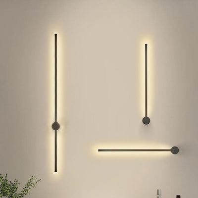 Minimalistische LED-Wandleuchte aus Aluminiumstreifen 