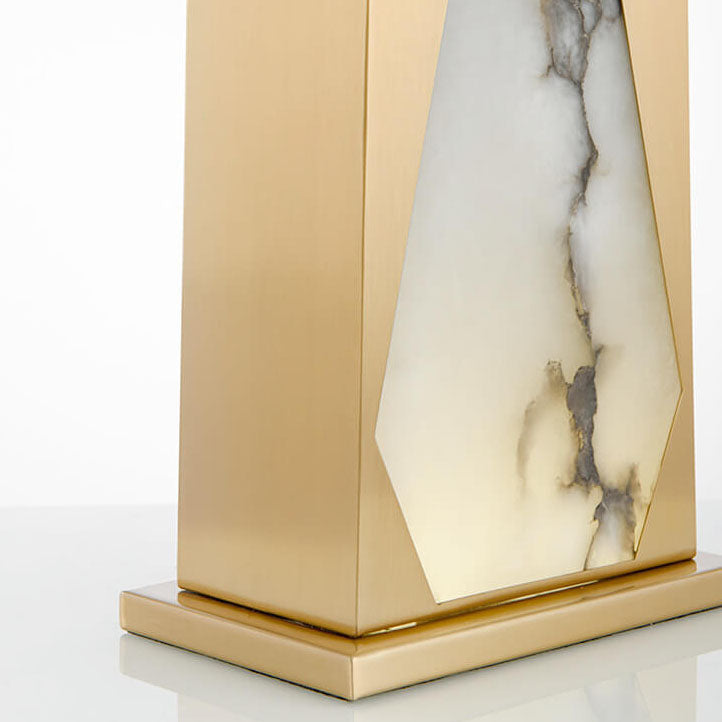 Moderne minimalistische Lucite Stoff Metall 1-Licht Tischlampe 