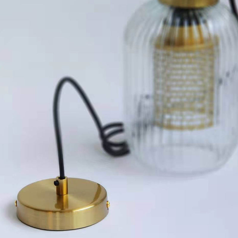 Industrial Vintage Oval Glass 1-Light Pendant Light