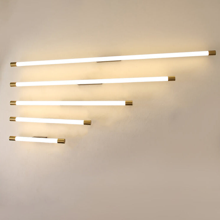 مصباح حائطي LED أنيق بأنبوب رفيع من الألومنيوم والبولي كربونات بأسلوب عصري بسيط لغرفة المعيشة 