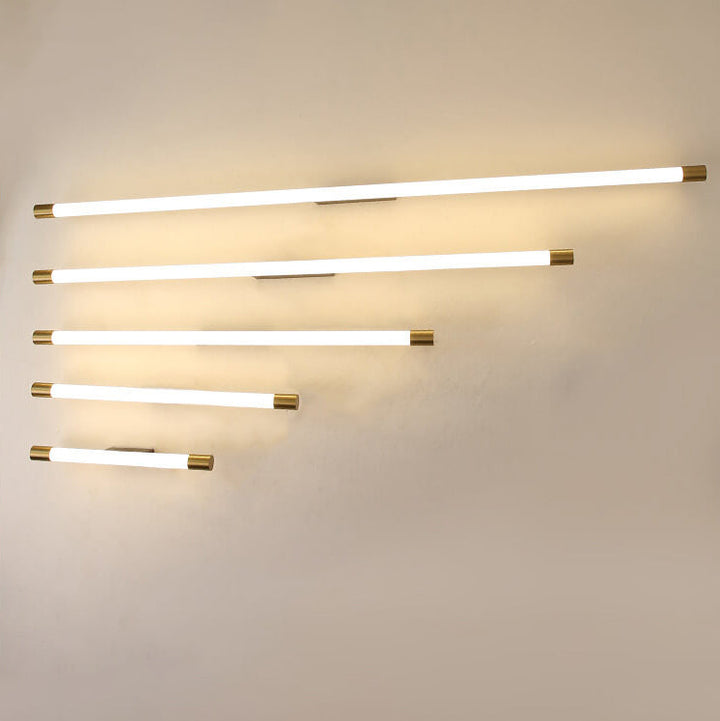 مصباح حائطي LED أنيق بأنبوب رفيع من الألومنيوم والبولي كربونات بأسلوب عصري بسيط لغرفة المعيشة 