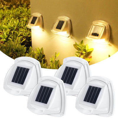Outdoor Solar Waterproof Triangle LED Lighting Wall Sconce Lamp