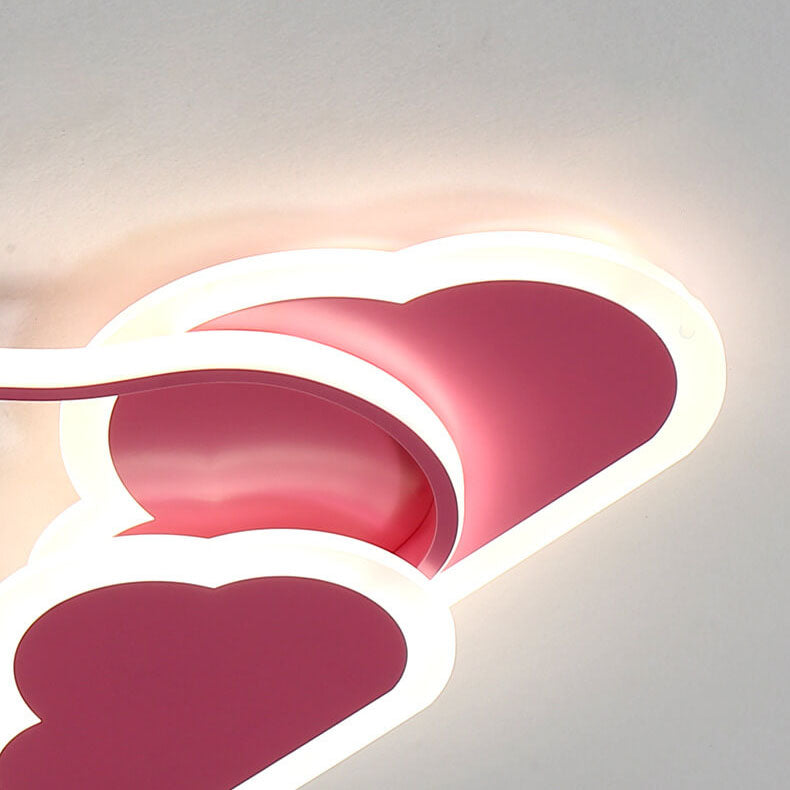 Plafonnier LED à montage encastré en forme de nuage en acrylique, dessin animé créatif