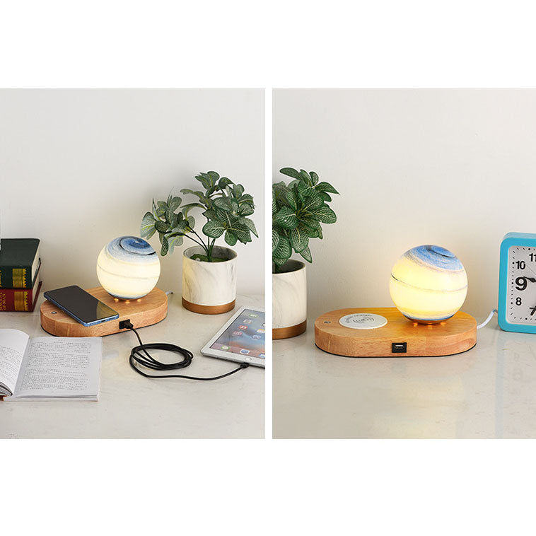 Modern Creative Moon Connectable USB 1-Light Table Lamp