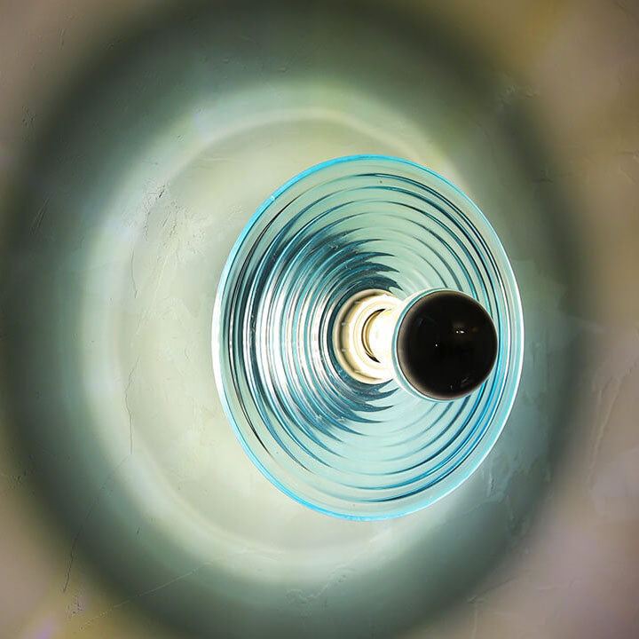 Moderne kreative Wasser-Ripple-transparente Glaseisen-1-Licht-Wandleuchte-Lampe 