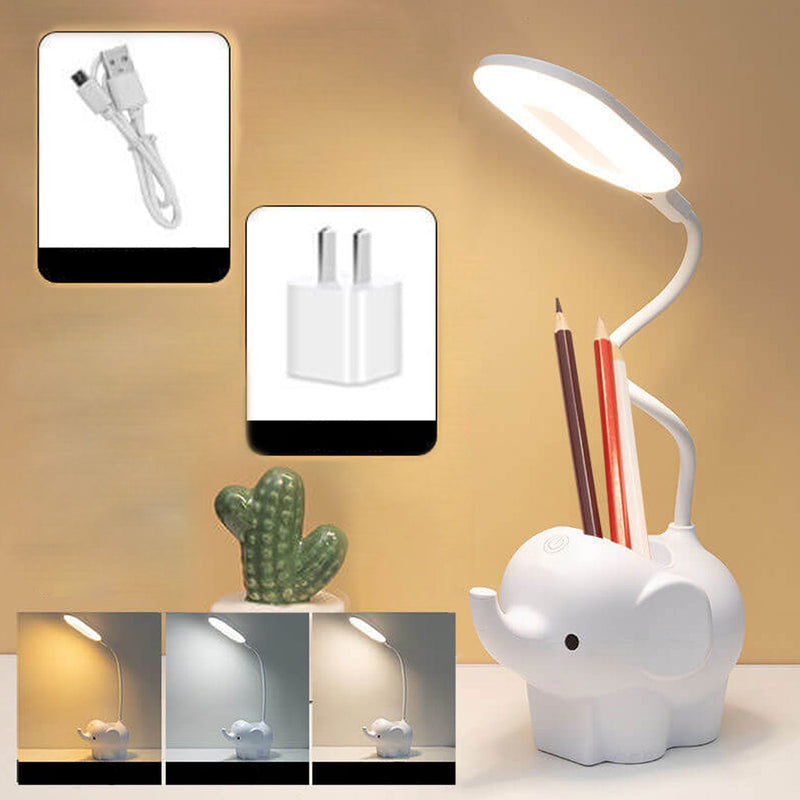 Cartoon Creative Elephant Touch Dimming Eye Protection LED Desk Lamp