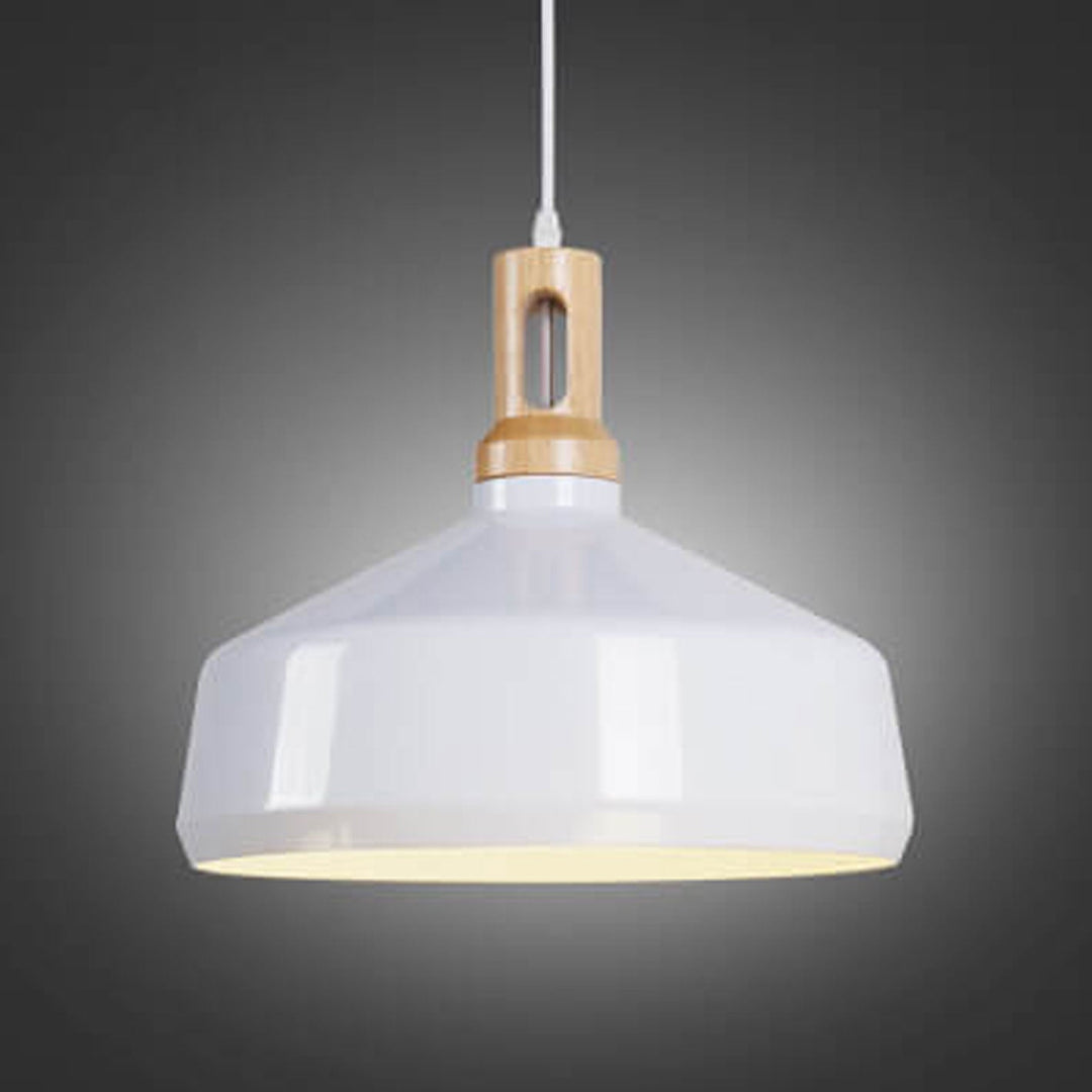Lumière suspendue à 1 ampoule conique en aluminium solide simple nordique géométrique 