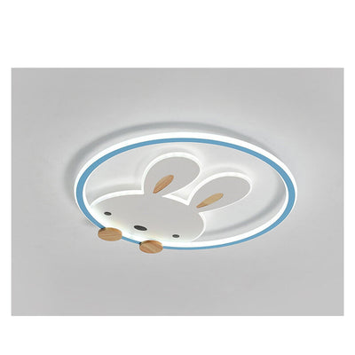 Childlike Creative Cartoon Rabbit Design LED Flush Mount Light