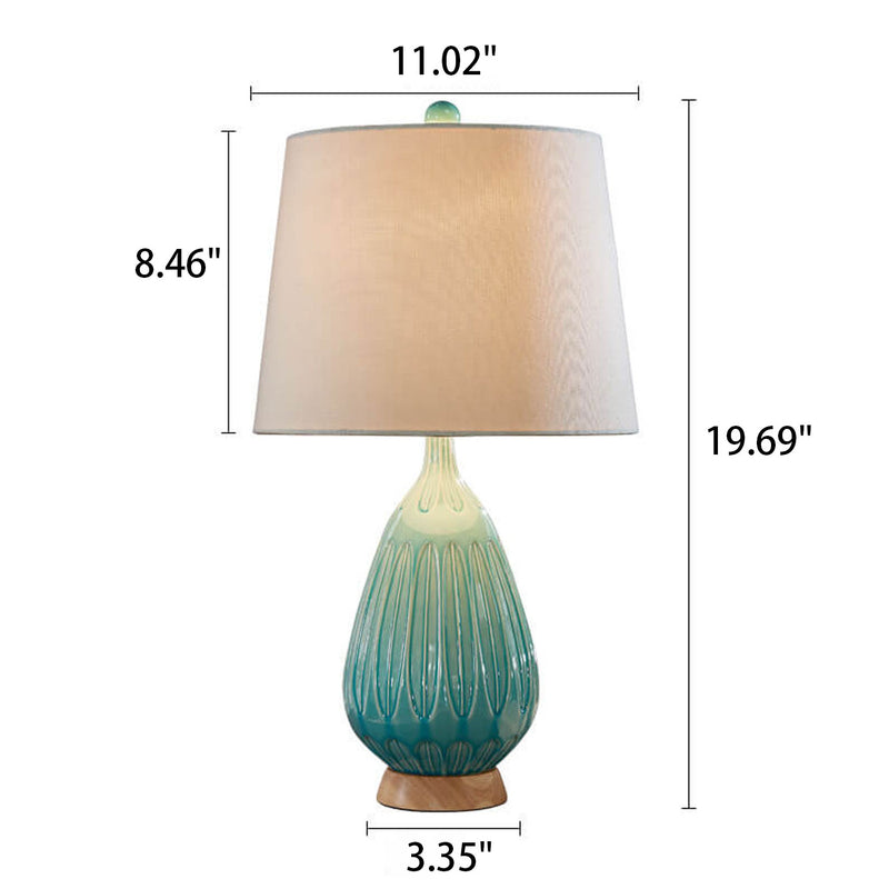 Lampe de Table en Céramique Moderne Minimaliste de Luxe Léger à 1 Lumière 
