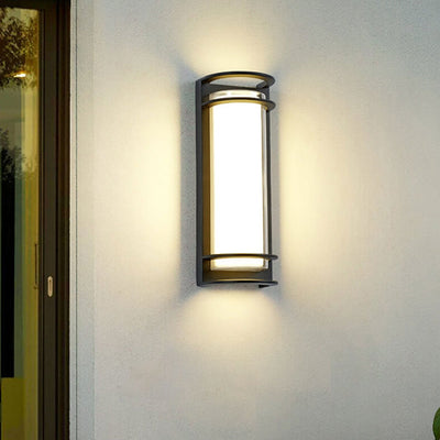 Modern Outdoor Column Waterproof LED Garden Wall Sconce Lamp