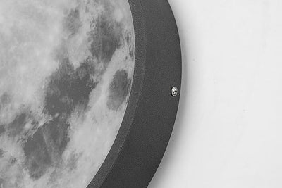 Modern Outdoor Moon Round Waterproof Wall Sconce Lamp