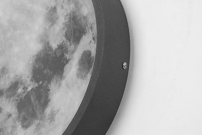 Modern Outdoor Moon Round Waterproof Wall Sconce Lamp