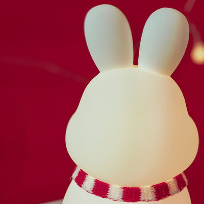 Creative Cartoon Rabbit Silicone Pat  USB LED Night Light Table Lamp