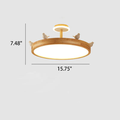 Nordic Log Crown LED-Einbau-Deckenleuchte