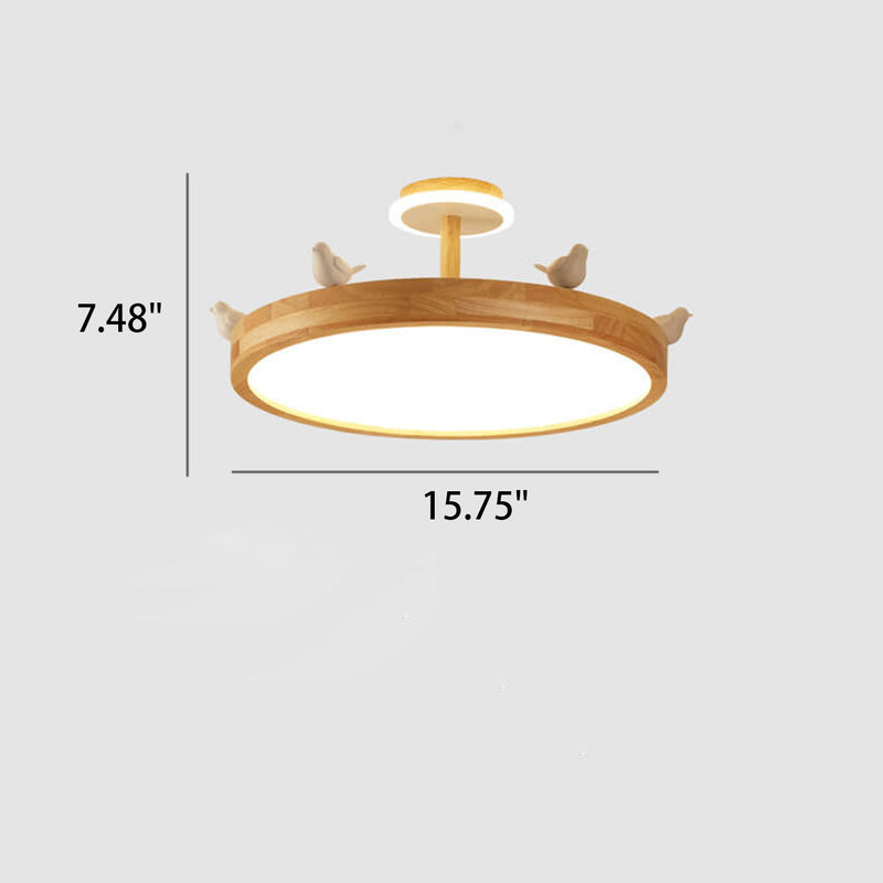 Nordic Log Crown LED-Einbau-Deckenleuchte