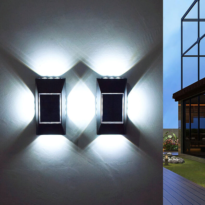 Lampe murale à LED solaire pour éclairage extérieur de jardin 