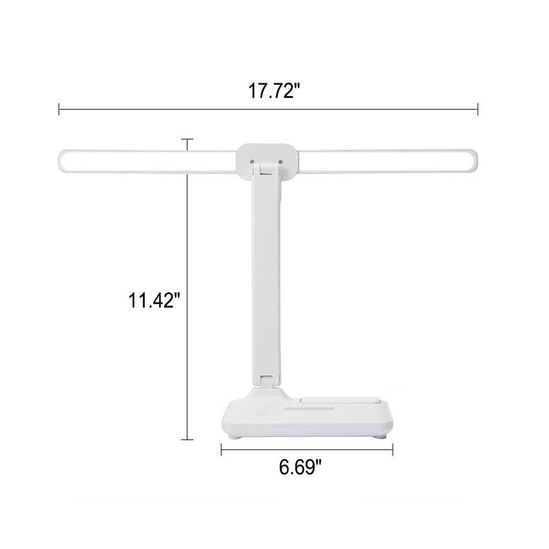 Lampe de Table LED à Double Tête Créative avec Protection des Yeux et Angle Réglable 