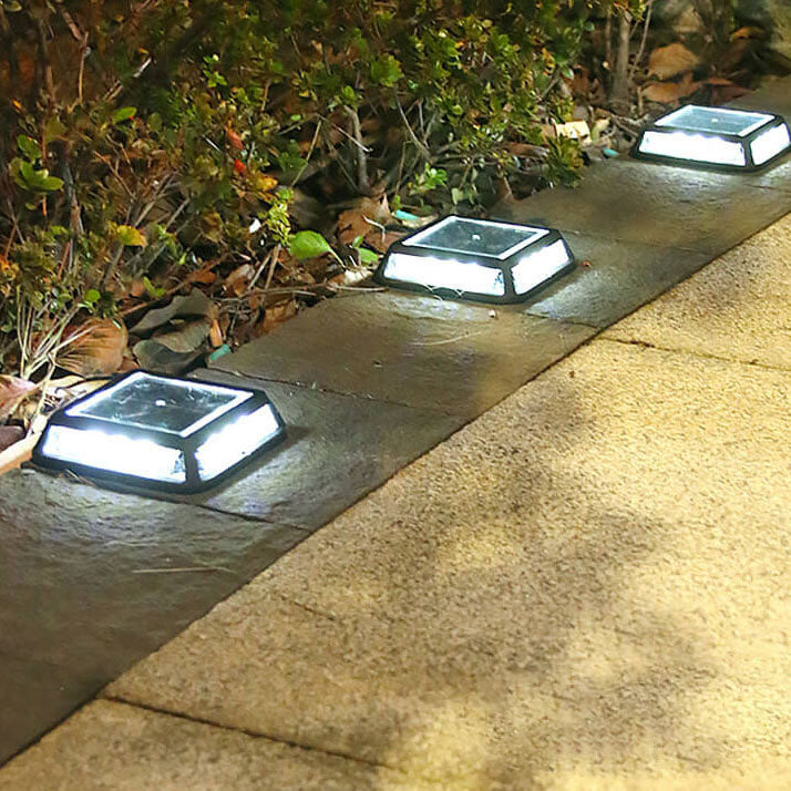 Luz de calle cuadrada moderna impermeable con LED solar para jardín exterior y balcón 
