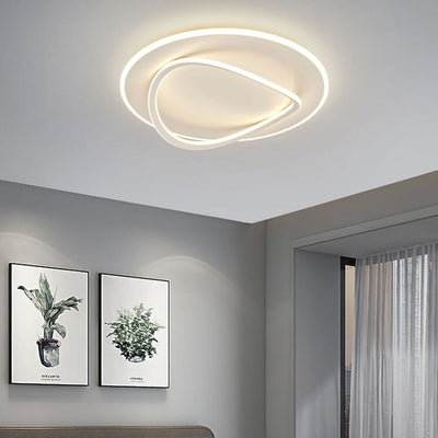 Nordic Minimalist Round Oval LED Flush Mount Ceiling Light