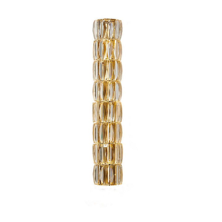 Französische Light-Luxury-Kristallsäulen-Wandlampe mit 4/6/8 Lichtern 