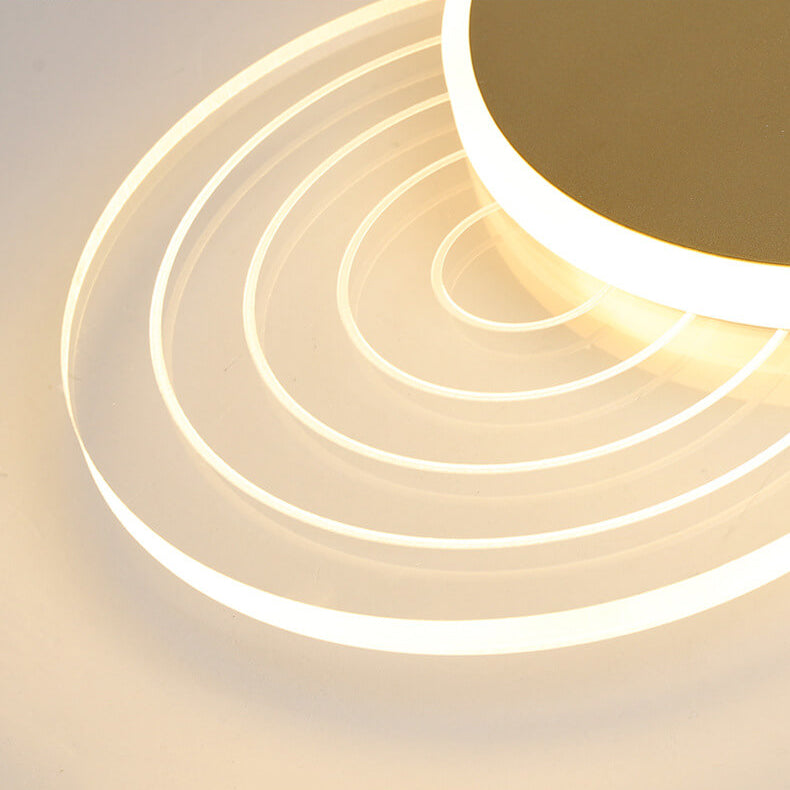 تصميم بسيط هندسي متداخل مبتكر لمصباح LED مثبت على السقف 