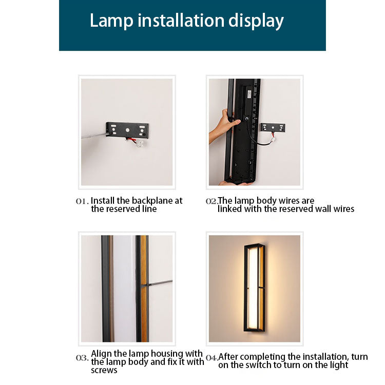 مصباح حائط LED مقاوم للماء بظل أكريليك مكعب من الألومنيوم الصناعي المعاصر للحديقة 
