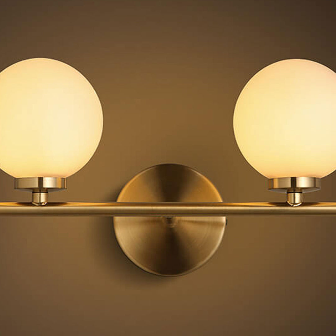 Nordic Creative Milk White Round Ball Metal Magic Bean 1/2/3 Light Wall Sconce Lamp