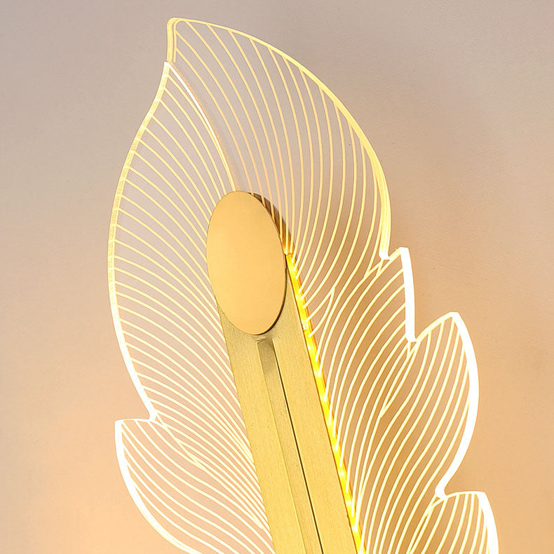 Applique murale LED de luxe en acrylique avec queue de phénix, lumière nordique 