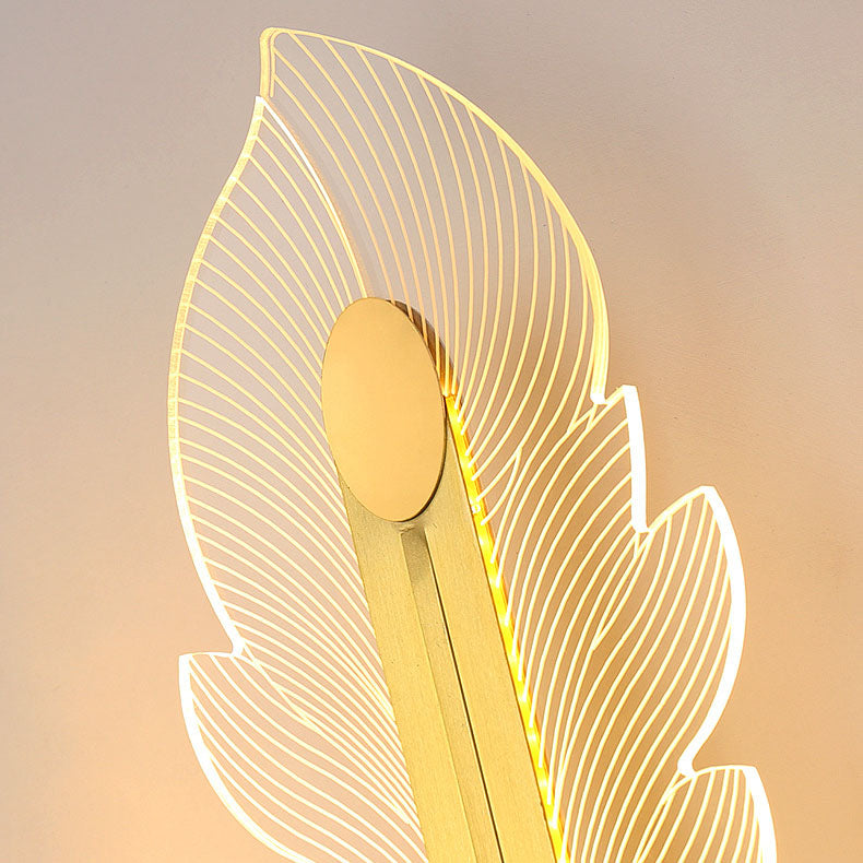 Nordic Light Luxury Acrylic Phoenix Tail LED Wall Sconce Lamp