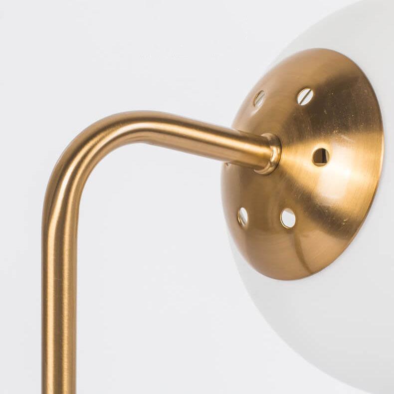 Modern Opal Glass 2-Light Double Ball Table Lamps