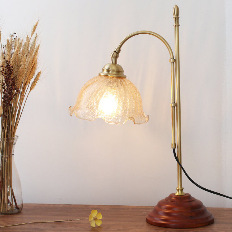 Vintage Textured Glass 1-Light LED Table Lamps