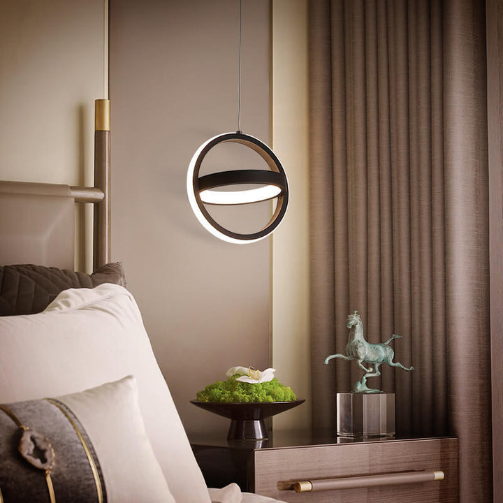 Lustre suspendu à LED géométrique créatif nordique 