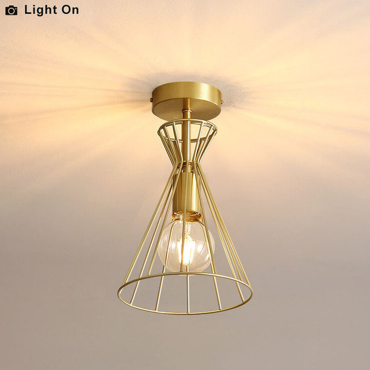 Éclairage semi-encastré en forme de cloche à 1 lumière simple 