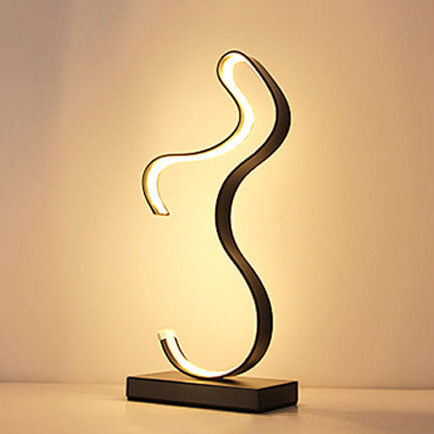 Minimalist Bending Line 1-Light LED Table Lamps