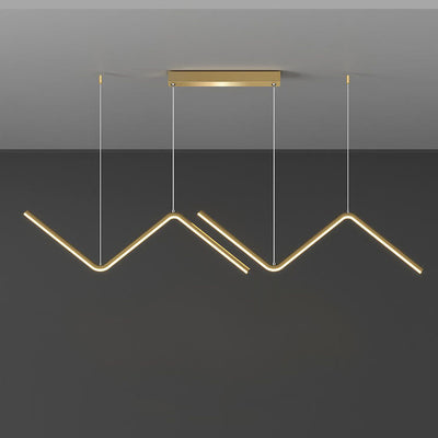 Minimalist Line 2-Light N Shaped LED Pendant Light