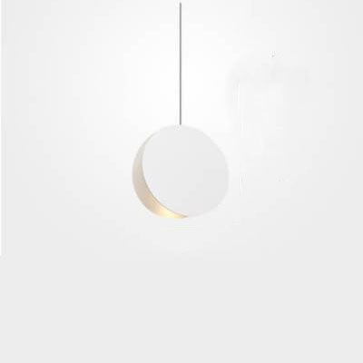 Modern Macaron Folded Round Metal 1-Light Pendant Light