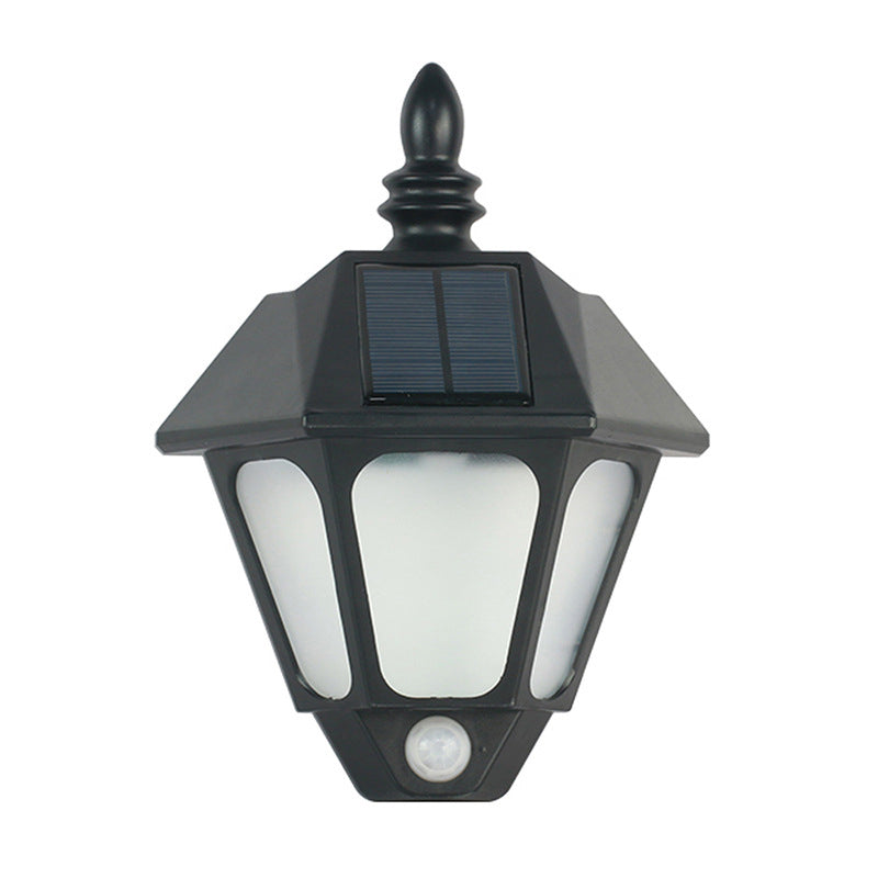 Moderne minimalistische Solar-Outdoor-Wasserdichte Induktions-Zweifarbige Beleuchtung LED Outdoor-Garten-Wandlampenleuchte 