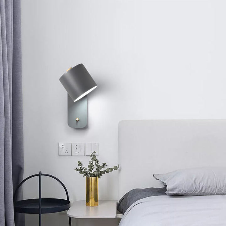 Nordische Macaron Zylinderform Drehbare 1-Licht Wandleuchte Lampen 