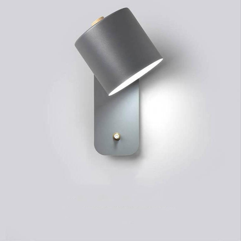 Nordische Macaron Zylinderform Drehbare 1-Licht Wandleuchte Lampen 