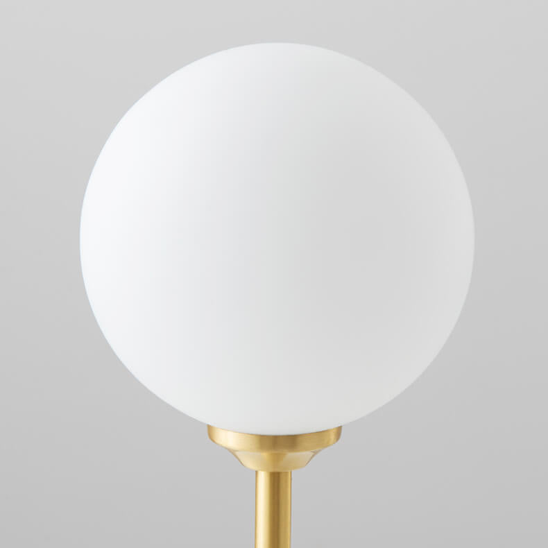 Modern Simple Spherical Milky White Lampshade 1-Light Table Lamp