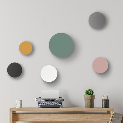 Modern Minimalist Colorful Round Iron LED Wall Sconce Lamp