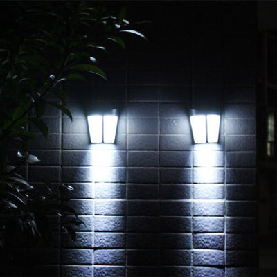 Solar Half Cylinder LED Outdoor Garden Fence Wall Sconce Lamp