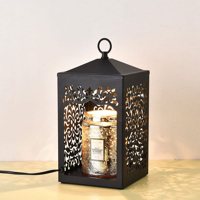 Vintage Metal Hollow Square Lanterns 2-Light Melting Wax Table Lamp